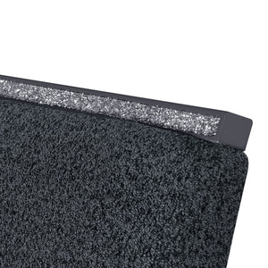 English Elm ARIYA Solid Wood Bar Stools 2-Pack with Padded Polyester Seats, Contemporary Slat Back Design DARK GREY 40.75 L x 18.82 W x 16.54 H B201P383840