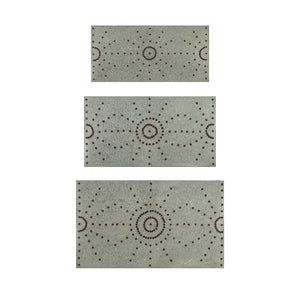 English Elm Set Gilbert Nesting Tables Metal Plant Stands - Galvanized Tops Iron Bases, Space-Saving Trio for Home Decor W2078P323699