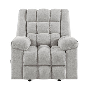 English Elm Gentle Rocking Reclining Chair with Chenille Upholstery, Ultra-Comfort Seat, Smooth Motion Recliner for Living Room Relaxation and Support Light Gray 41 L x 32 W x 29 H B011P347321