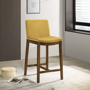 English Elm Ashcroft Furniture - Shannon Counter Chair In Dark Yellow Velvet