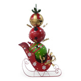 Christopher Knight Home® - Noble House - - Iron Christmas Sleigh Decoration With Triple Stacked Bells