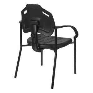 OSP Home Furnishings Guest Chair with Urethane Shell and Esd Certified Frame for Reception or Training Rooms KH81393