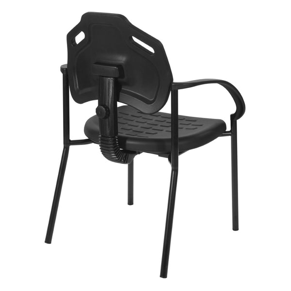 OSP Home Furnishings Guest Chair with Urethane Shell and Esd Certified Frame for Reception or Training Rooms KH81393