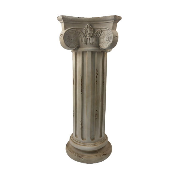 English Elm Pedestal Roman Column Plant Stand Aged Stone Magnesium Oxide Indoor Outdoor Display W5230P450590
