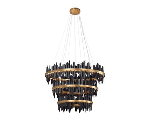 Sunpan Icarus Chandelier - Striking Black and Gold Design for a Stunning Ambience in Any Space Large - W x 60D x 106.25H