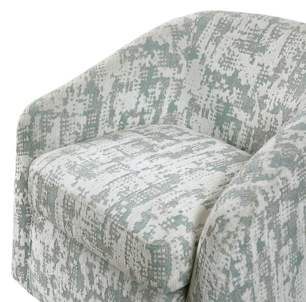 English Elm Swivel Accent Chair with Jacquard Upholstery and 360 Degree Base for Living Room B011P282395