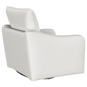 English Elm Nikko Upholstered Swivel Glider Chair in Vanilla — Cozy Farmhouse Comfort, Smooth 360° Motion, Plush Seating B062P353405