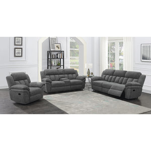 English Elm Pannen Charcoal Upholstered Glider Recliner with Soft-Cushioned Arms, Smooth Glide & Wrapped Coils Comfort B062P328608