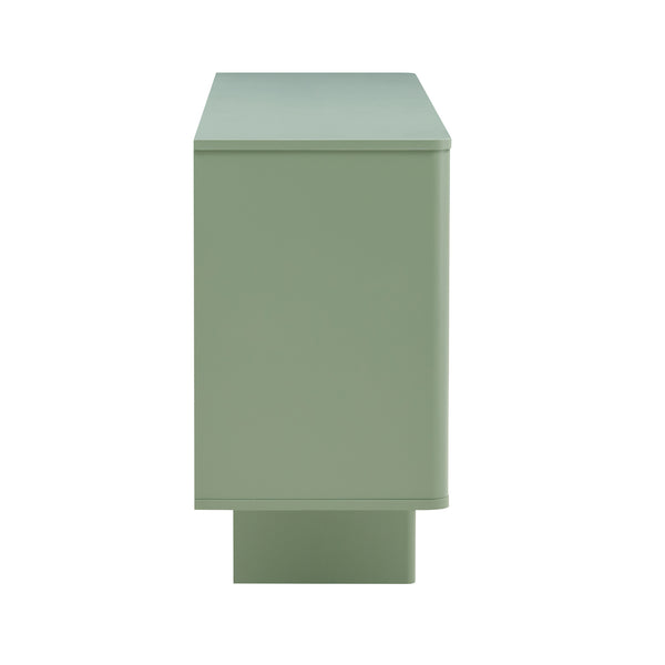 English Elm Ella 71" Sideboard with Soft-Close Doors, Adjustable Shelves, 9 Cubby Spaces & Modern Sled Legs Sage Green B365S00108