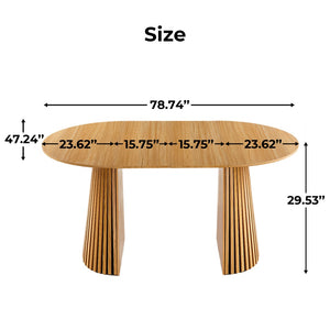 English Elm Extendable Mid-century Pedestal Dining Table Seats up to Ten with Tapered Metal Legs W3766S00001