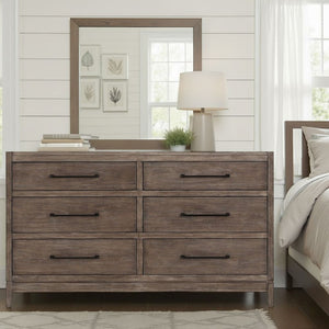 English Elm Montrose Six Drawer Dresser Poplar and Birch Build with Forged Iron Hardware B108P481213