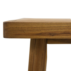 English Elm Christopher Knight Home® - Janiyah Teak Outdoor Dining Table - Solid Acacia Wood, Slatted Top, Umbrella Hole, Durable Design N775P211092T