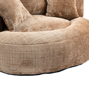 English Elm Lazy Sofa Oversized Ergonomic Bean Bag Lounger with High Wrap Back, Plush Chenille Foam Comfort for Living Room, Bedroom, Office Coffee W395P252063