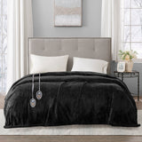 Beautyrest Heated Plush Casual Blanket BR54-0910 Black