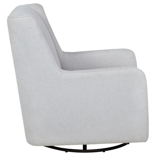 English Elm Calianna Boucle Barrel Accent Chair with Oak Legs for Living Room or Bedroom Grey B062P451747
