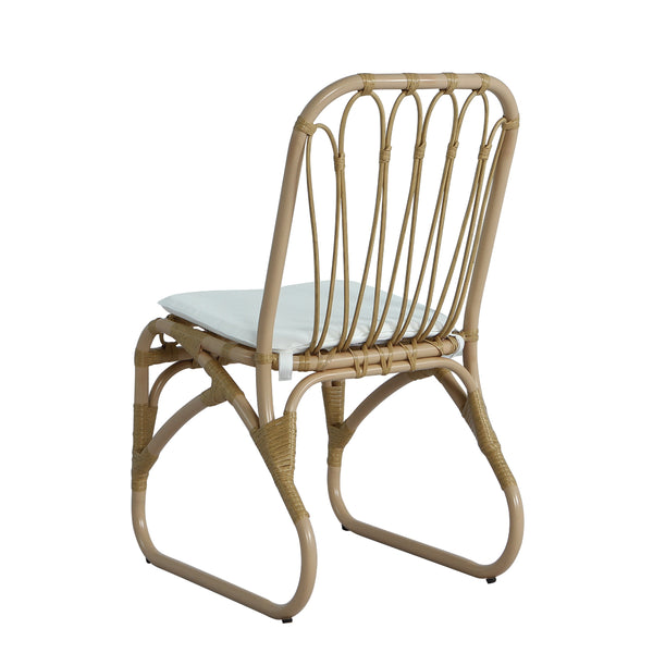 English Elm Christopher Knight Home® - Outdoor Hand-Woven PE Rattan Patio Dining Chairs Set of 2 with Iron Frame 400lb Capacity, No Assembly Required Natural,Yellow N762P236169N