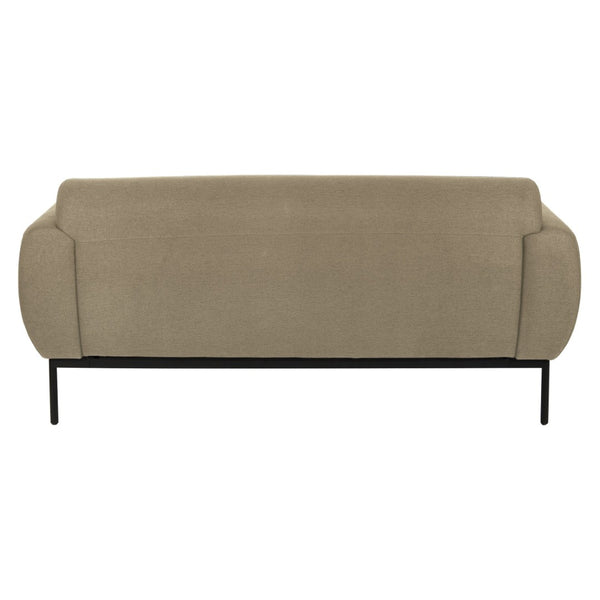 OSP Home Furnishings Delta Contemporary Commercial Grade Sofa with Sinuous Spring Support and Black Metal Legs DTL53-K063