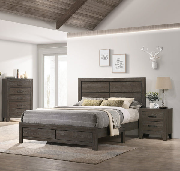 English Elm 1pc Contemporary Tall Chest with Faux Marble Top and Four Drawers for Elegant Bedroom Storage Brown 35.04 L x 19.29 W x 47.53 H B2741P334810