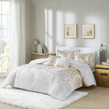 Lillie Glam/Luxury Metallic Animal Printed Comforter Set