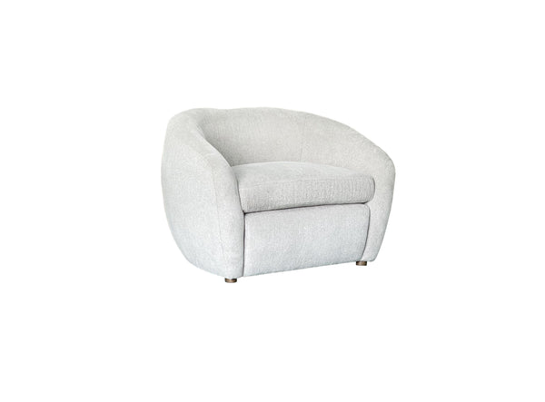 English Elm Accent Chair Mendocino Beach White Upholstered with Pillow — Dacron-Wrapped Cushions, Reversible Comfort B2699P393057