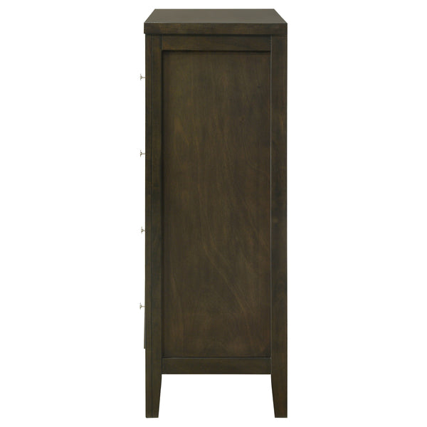 English Elm Clement Dark Cocoa 4-Drawer Chest Of Drawers - Stylish Storage Solution For Modern Bedrooms B062P375566