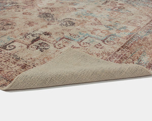 Sunpan Zagora Loom-Knotted Rug - Luxuriously Soft Viscose, Artisan Crafted with Unique Patterns for Your Home Rust