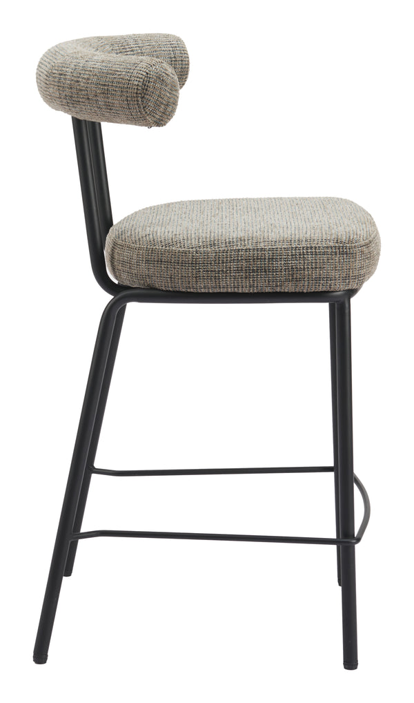 Kede Counter Stool Green Tweed 110099 Zuo Modern