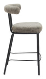 Kede Counter Stool Green Tweed 110099 Zuo Modern