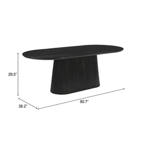 Zuo Modern Sulco Dining Table – Modern Black Mango Wood Design For Stylish Indoor Dining Spaces & Homes Black Mango Wood,Mdf 110811-zuo-modern