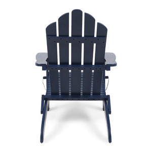 English Elm Christopher Knight Home® - HOLLYWOOD Acacia Wood Foldable Adirondack Chair for Patio & Poolside — Weather-Resistant, Classic Comfort Blue 39.25 L x 24.5 W x 7.75 H 62399.00BLU