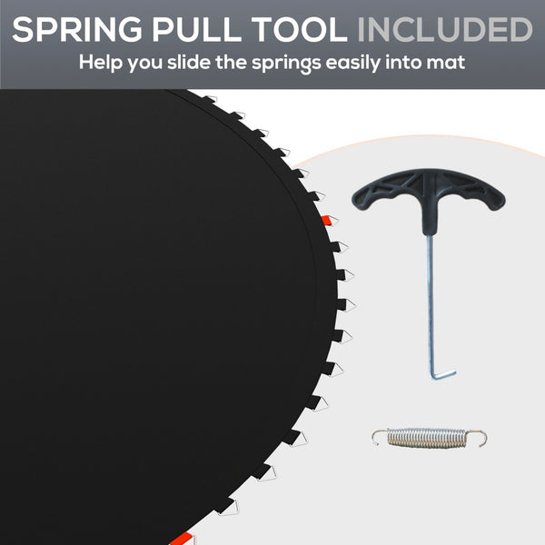 English Elm Soozier 14 Foot Round Trampoline Replacement Mat Uv Polypropylene 80 V-rings W2225P200523