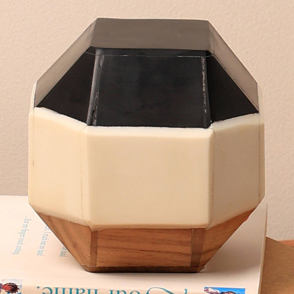 English Elm Innsbrook Octagon Decorative Object in Beige Wood & Resin - 4" Geometric Accent for Modern Homes B346P336892