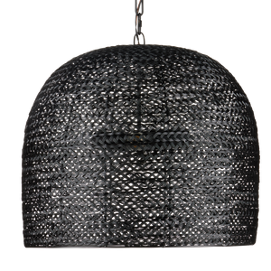 Piero Black Chandelier - Elegant Satin Finish, Textured Iron Design for Bohemian Home Décor Style