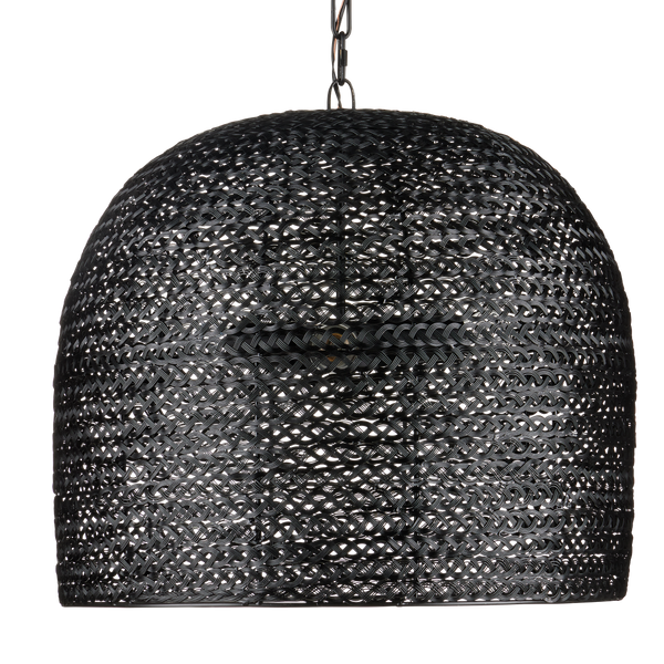 Piero Black Chandelier - Elegant Satin Finish, Textured Iron Design for Bohemian Home Décor Style