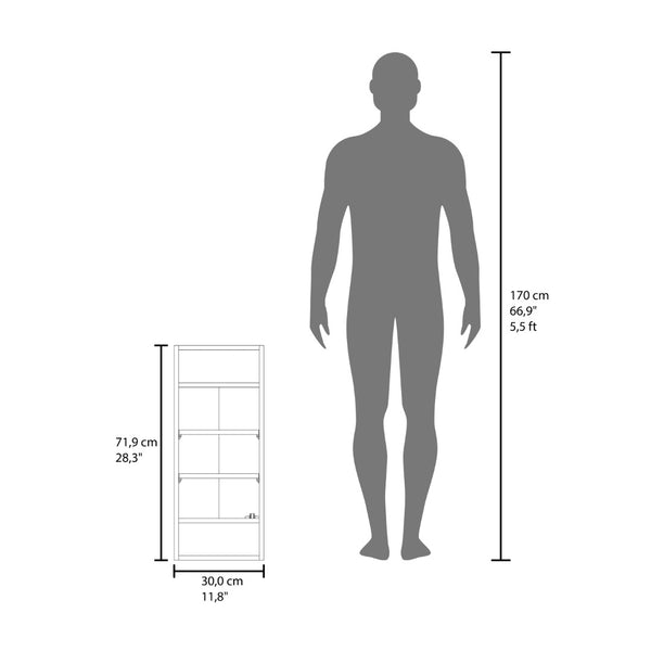 English Elm White Medicine Cabinet With Mirrored Door & Open Shelves - Stylish Storage For Small Spaces B062P323180-GIGA