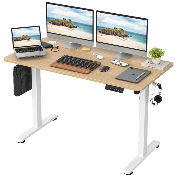 English Elm Stary Electric Adjustable Standing Desk – Ergonomic Sit-Stand Home Office Desk With Industrial Design T3623P339395-GIGA