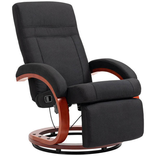 English Elm Homcom Manual Recliner Chair - 360° Swivel, Adjustable Footrest, Padded Arms For Ultimate Comfort W2225P217434