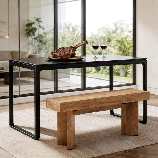 English Elm Triangular Leg Farmhouse Bench with Shoe Storage for Entryway or Kitchen Dining T3971P462273