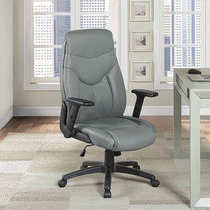 OSP Home Furnishings Exec Bonded Leather High Back Office Chair with Lumbar Support and Ergonomic Adjustability EC90200-EC42