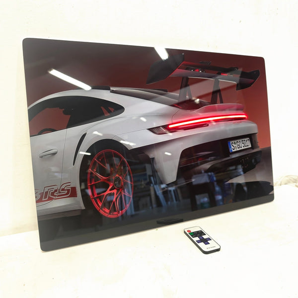 English Elm 24X16 Inches Sports Car Led Wall Art – Illuminated Acrylic Picture With Remote For Modern Decor T3976P383255