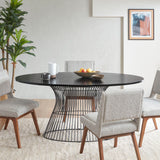 INK+IVY Mercer Mid-Century Oval Dining Table II121-0417 Black