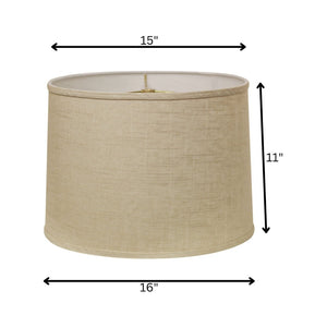 English Elm Slant Retro Linen Drum Lampshade Stonewash Finish for Table and Arc Floor Lamps B075101374