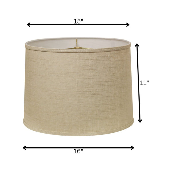 English Elm Slant Retro Linen Drum Lampshade Stonewash Finish for Table and Arc Floor Lamps B075101374