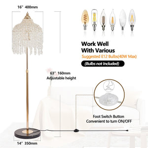 English Elm 16 Inch Gold 5-light Crystal Bead Chandelier Cascading Waterfall Pendant for Dining Rooms W1340P264005