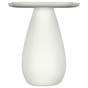 English Elm Trevor Sculptural Cloud Top Side Table Organic Off White Mdf Accent for Modern Spaces B062S01647
