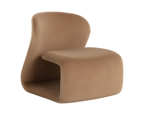 Sunpan Sophiene Lounge Chair - Sculpted Comfort In Stylish Abbington Fabric For Modern Living Spaces Brown Fabric 111487