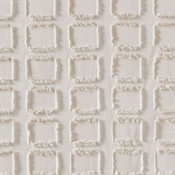 JLA Home Madison Park - Woven Textured Shower Curtain with Clipped Square Weave, Machine Washable, Durable 72x72 Inches Sand MP70-6710