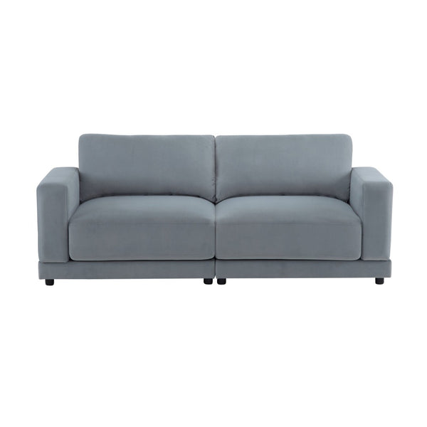 English Elm Package Three Seat Woven Fabric Sofa Scandinavian Minimalist White Living Room Gray N767P240700G