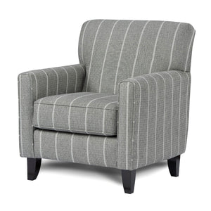 English Elm Modern Modern Squared Design Chair Large Pillow Back Paisley Stripe Pattern Tapered Legs Plush Cushion 32x38x30 inches B2741P376973