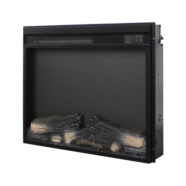 English Elm 23 Inch Electric Fireplace Insert with Led Log Set Infrared Remote and Timer Control W1769P383499